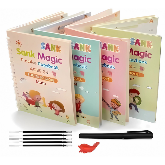 Sank Magic Practice Book ( 4 BOOKS,1 PEN,1 GRIP,10 REFILL ) PACK OF 2