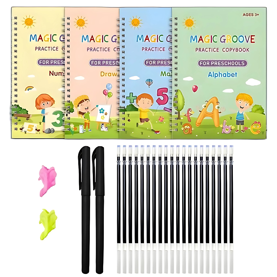 Sank Magic Practice Book ( 4 BOOKS,1 PEN,1 GRIP,10 REFILL ) PACK OF 2