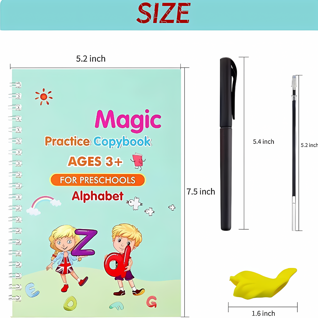 Sank Magic Practice Book ( 4 BOOKS,1 PEN,1 GRIP,10 REFILL ) PACK OF 2