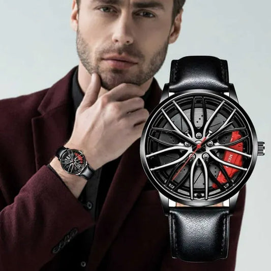 Men’s 3D Sports Wheel Hub Watch