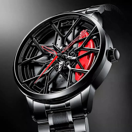 Men’s 3D Sports Wheel Hub Watch